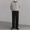 Laid-Back Premium-Touch Seoul-Style Style Textured O-Neck T-Shirt