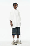 Zip-Up Relaxed Rinse Pocket Denim Shorts