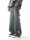 Heritage Faded Cutting Bell Leg Denim