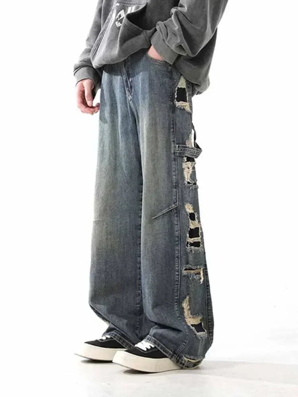 Heritage Faded Cutting Bell Leg Denim