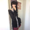 New-Millennium Off-Shoulder Long-Sleeve T-Shirt