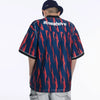 Ventilated Circa-2000 Big-Silhouette Designed Stamped Checkered-Flag T-Shirt