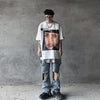 Vibrant Illustrated Drop-Shoulder for Daily T-Shirt