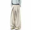 Wide Leg Çizgili Pantolon, yakın çekim — Navra Wear