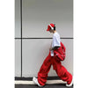 Red Vibe Loose Wide-Leg