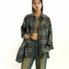 Plaid Lapel Cool Vintage Autumn Top