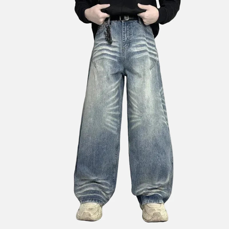 Heritage Moustache Effect Faded Denim