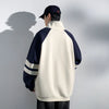 Contrast Patch Pullover Sweatshirt