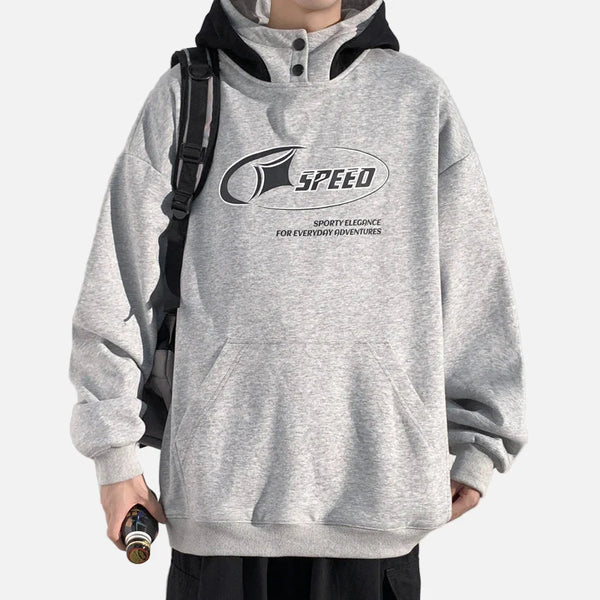 Metro Classic Letter Printed Relaxed Sweatshirt