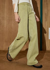 Green Western High-Rise Bell Leg Denim