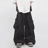 Faded Detail Stretch Waist Street Pants