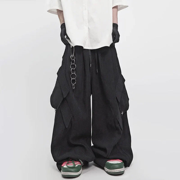 Faded Detail Stretch Waist Street Pants