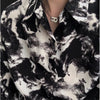 Ink Wash K-Style Dark Casual Long Top