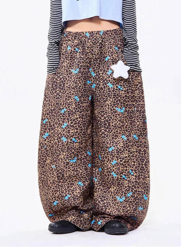Tokyo Leopard Oversized Wide-Leg alternatif görünüm
