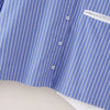 Retro Stripe Open Collar Everyday Shirt