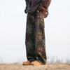 Classic Wild Print Bell Leg Denim