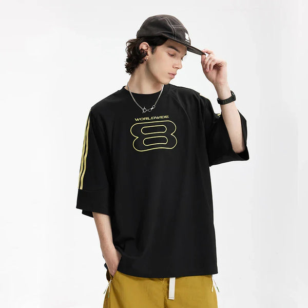 Digital-Age Infinity Color Block Performance T-Shirt alternatif görünüm