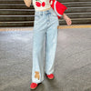 Seoul Style Heritage Stitched High-Rise Denim