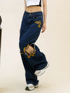 Womens Classic Flame Relaxed Torn Denim