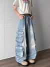 Raw Hem Realness Rinse Blue Relaxed Utility Denim