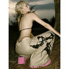 Cyber Grunge Ink Print Trousers