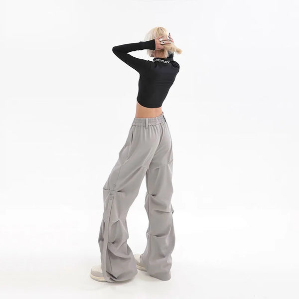 Oversize Pleat Cargo Trousers alternatif görünüm