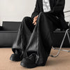 Modern Splice Leather Wide-Leg