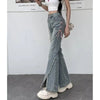 Classic Seoul Tassel Split Bell Denim