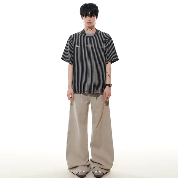 All-Day Warmth Stripe Illustrated Short Sleeve T-Shirt
