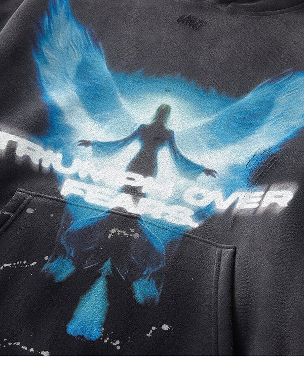 2000s Angel Graphic Sweatshirt alternatif görünüm