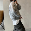 Color Block Fermuarlı Sweatshirt, yakın çekim — Navra Wear