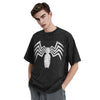 Venom Battle-Worn Logo Stone-Rinsed Black T-Shirt
