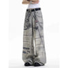 Essential Metro Dark Graphic Print Boyfriend Denim