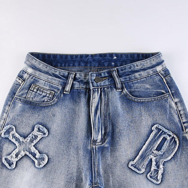 Mosaic Letters Women's Denim alternatif görünüm