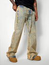 Insulated Brown Rinse Relaxed Bell Leg Denim