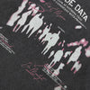 Oversized Distress-Washed Black Illustrated T-Shirt