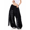 Wide Leg Kore Baskılı Jogger, yan görünüm — Navra Wear