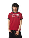 Revival Contrast Paneled Print Crew T-Shirt