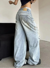 Chic Rinse Faded Seoul Style High-Rise Denim
