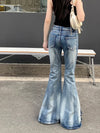 Faded Blue Slim Bell Denim