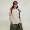 Nostalgia Red White Preppy Sleeveless T-Shirt