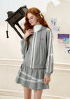 Lace Edge Stylish Hood Sweatshirt