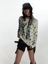 Obsidian Quilted Illustrated Long Sleeve T-Shirt