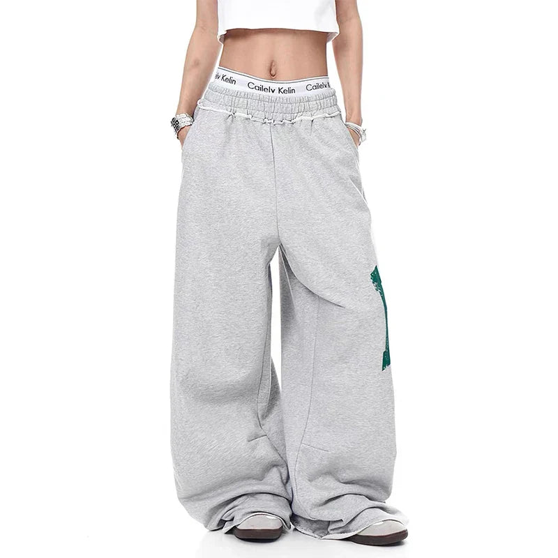 Bol Kesim Japon Baskılı Jogger, önden görünüm — Navra Wear