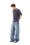 Vintage Wide Leg Jean Pantolon, kombin görünüm — Navra Wear