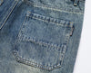 Y2K Baggy Jean Pantolon, yakın çekim — Navra Wear