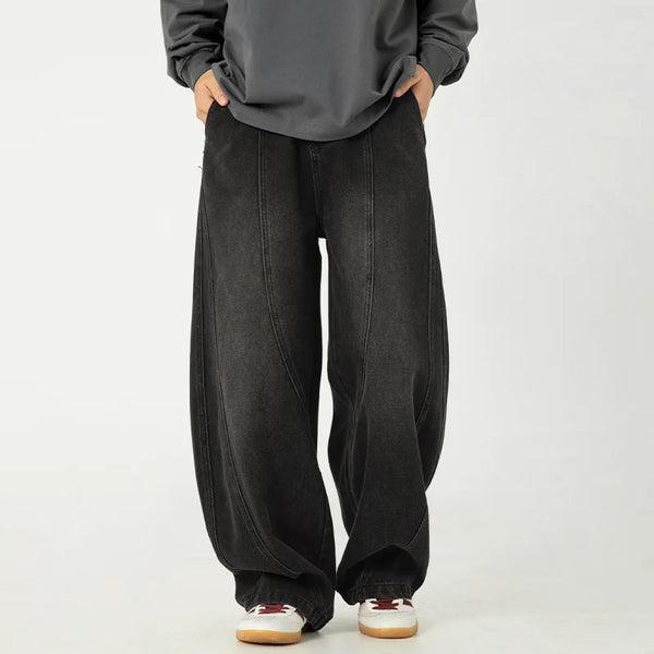 Plain Rinse Faded Bell Leg Denim alternatif görünüm