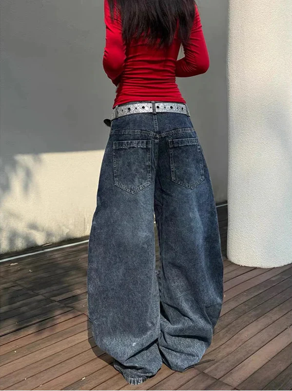 Aesthetic Cow Boy High-Rise Blue Stellar Bell Leg Denim alternatif görünüm