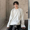 Collar Round Padded Long Sleeve T-Shirt