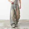 Classic Dirty Western Style Bell Leg Denim